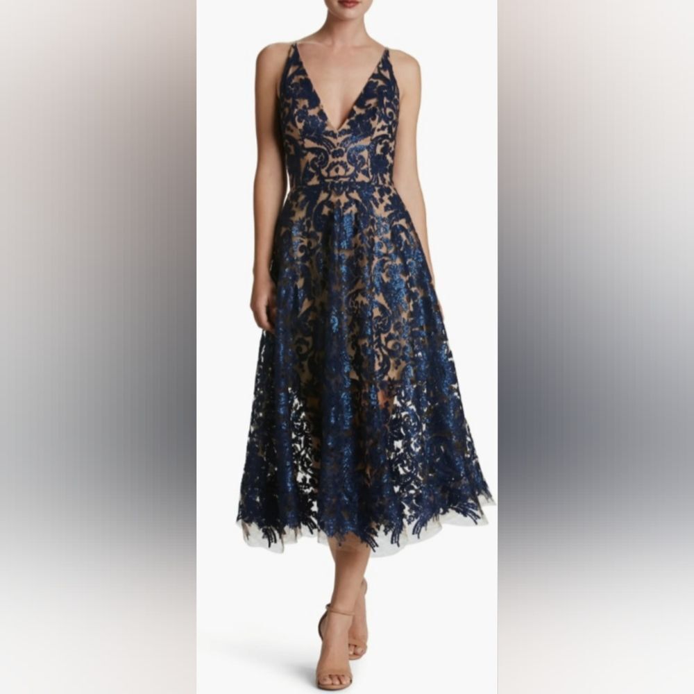 Dress the Population Blair Embellished Fit &Flair Cocktail Dress